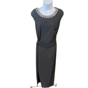 En Focus Black Dress with Sparkles Size 14W – Formal Party Dance Cruise Wear